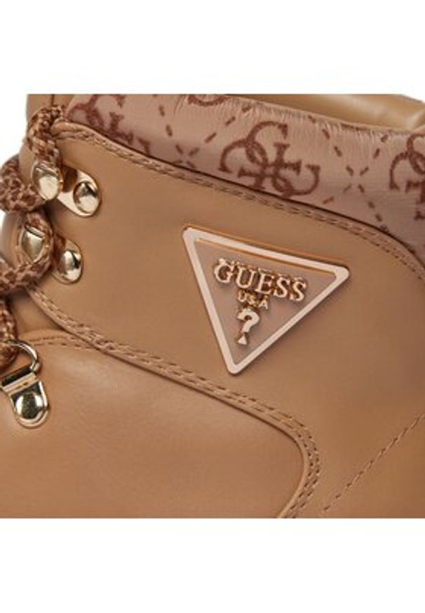 Guess Botki Lofira FL8LOF ELE12 Beżowy. Kolor: beżowy. Materiał: skóra