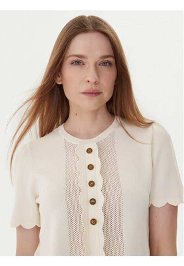 TwinSet - TWINSET Bluzka 252TP3203 Beżowy Regular Fit. Kolor: beżowy. Materiał: syntetyk