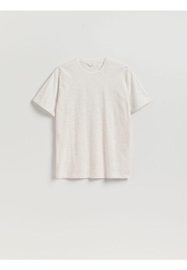 Reserved - T-shirt comfort fit - złamana biel. Materiał: bawełna, dzianina
