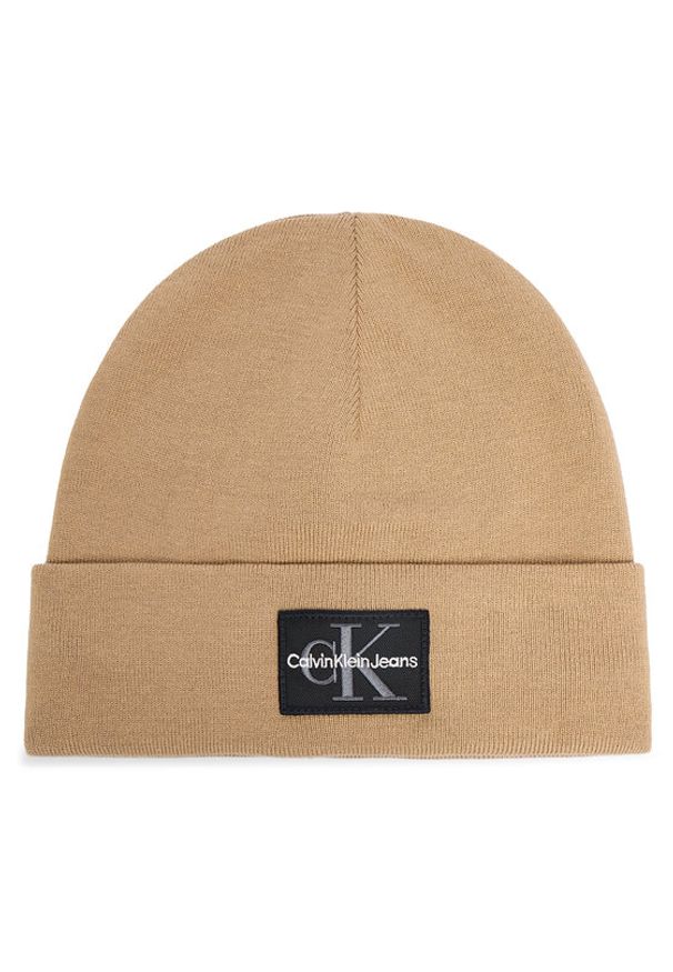 Calvin Klein Czapka K50K512455 Beżowy. Kolor: beżowy. Materiał: bawełna