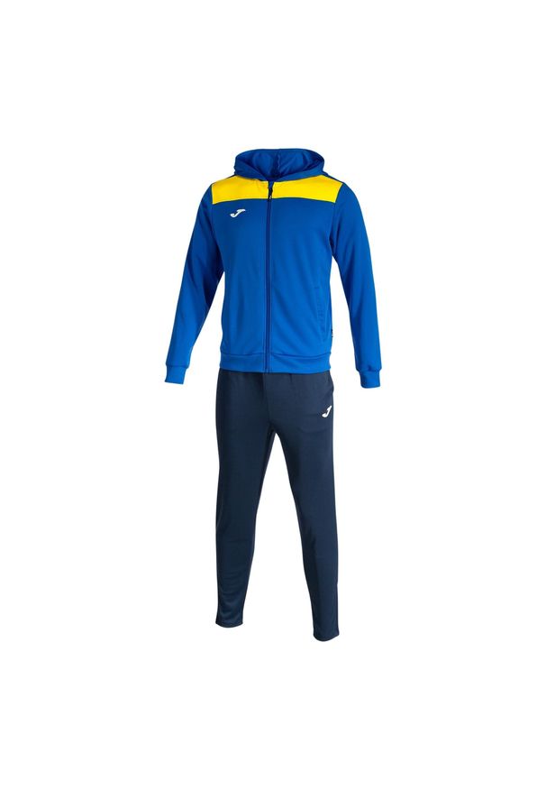 Dres Joma Phoenix II. Kolor: niebieski, wielokolorowy, żółty. Materiał: dresówka. Sport: fitness, piłka nożna