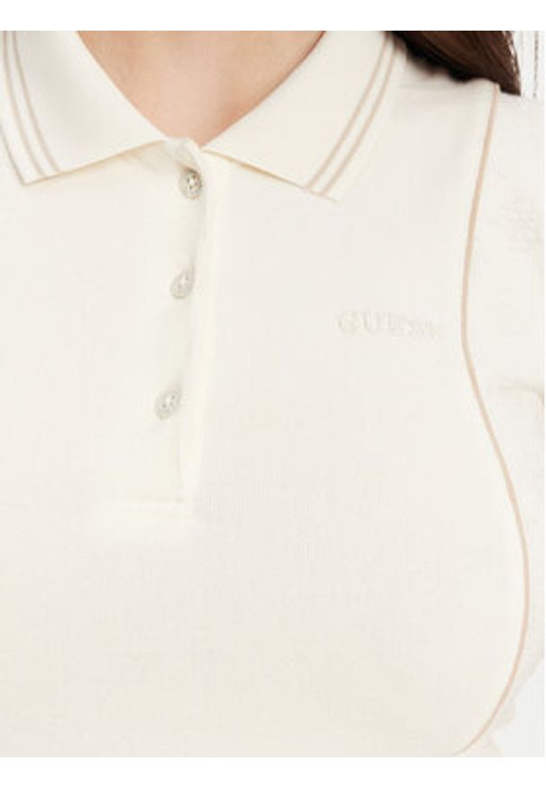 Guess Sukienka dzianinowa V5YK00 KCX12 Écru Regular Fit. Materiał: wiskoza
