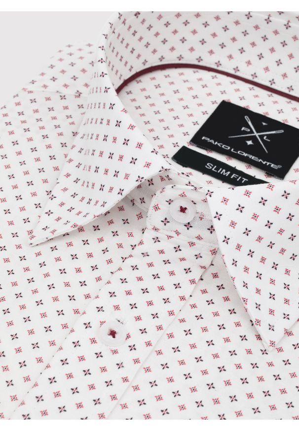 Pako Lorente - PAKO LORENTE – Koszula męska w mikrowzór. Materiał: bawełna, elastan. Długość rękawa: długi rękaw. Długość: długie