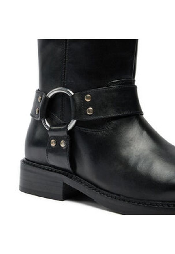 Bronx Kozaki New-Tough 14306-A Czarny. Kolor: czarny. Materiał: skóra