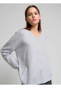 Big-Star - Sweter damski szary Endovina 901. Kolor: szary. Wzór: kolorowy. Sezon: lato, jesień #4