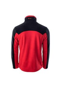 Hi-tec - Bluza Polarowa Męska Pełen Suwak Monar. Kolor: czarny, wielokolorowy, czerwony. Materiał: polar. Sezon: zima. Sport: turystyka piesza