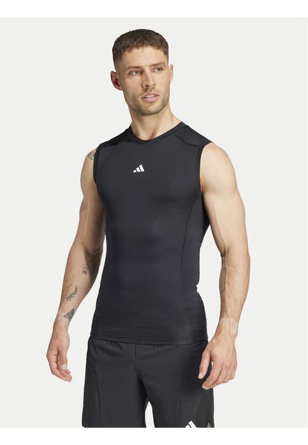 Adidas - adidas Koszulka techniczna TECHFIT Compression Training JE6694 Czarny Slim Fit. Kolor: czarny. Materiał: syntetyk. Technologia: Techfit (Adidas)