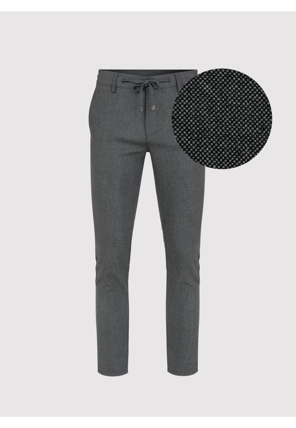 Pako Lorente - PAKO LORENTE – Męskie spodnie w kolorze szarym. Okazja: na co dzień. Kolor: szary. Materiał: poliester, elastan, wiskoza. Wzór: melanż. Sezon: jesień. Styl: casual