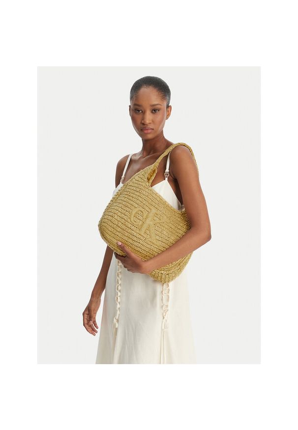 Torebka Calvin Klein. Kolor: beżowy