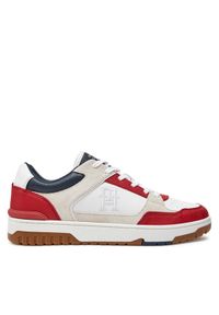 TOMMY HILFIGER - Tommy Hilfiger Sneakersy Th Basket Street Block FM0FM05117 Kolorowy. Materiał: skóra. Wzór: kolorowy