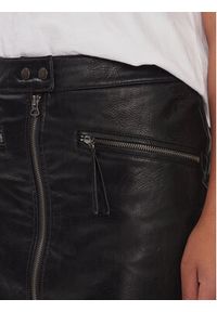 Pepe Jeans Spódnica skórzana Safire PL901095 Czarny Slim Fit. Kolor: czarny. Materiał: syntetyk