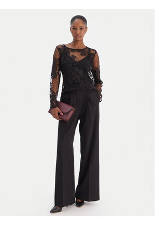 Rinascimento Bluzka CFC0126427003 Czarny Slim Fit. Kolor: czarny. Materiał: syntetyk