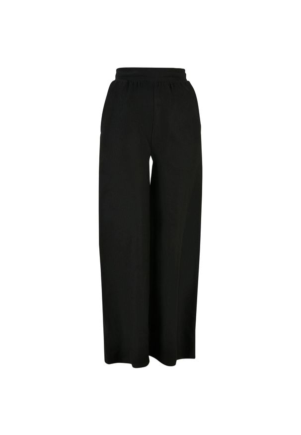 Spodnie dresowe Urban Classics Straight Rib Terry. Kolor: czarny. Materiał: dresówka. Długość: długie