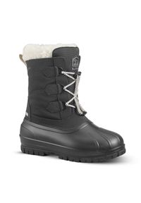 quechua - Buty turystyczne śniegowce dla dzieci Quechua SH900 Warm wodoodporne. Zapięcie: sznurówki. Kolor: czarny. Materiał: materiał. Szerokość cholewki: normalna. Sezon: zima. Sport: turystyka piesza