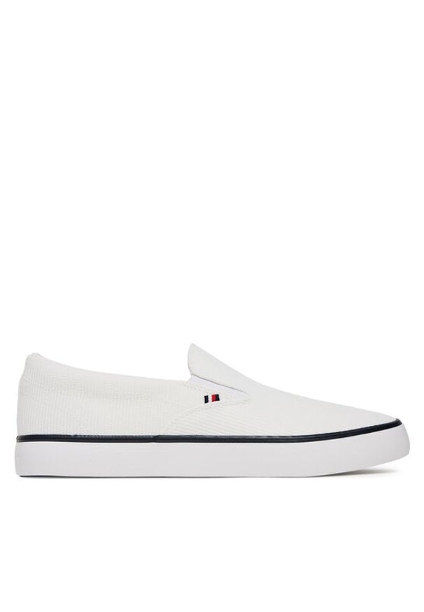 TOMMY HILFIGER - Tommy Hilfiger Tenisówki Th Hi Vulc Core Low Ii Slipon FM0FM05514 Biały. Kolor: biały. Materiał: materiał