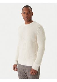 JOOP! Jeans Sweter Harono 30047662 Écru Modern Fit. Materiał: bawełna