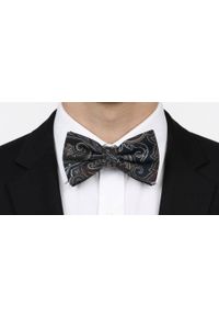 Mucha Męska z Poszetką - Chattier - Odcienie Brązu i Granatu, Wzór Orientalny. Kolor: niebieski, wielokolorowy, brązowy, beżowy. Styl: elegancki, sportowy #3