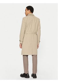 Hugo - HUGO Trencz Maluks 50535072 Beżowy Regular Fit. Kolor: beżowy. Materiał: syntetyk, bawełna #7