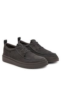 Clarks Półbuty Polden Moc 26183404 Szary. Kolor: szary. Materiał: zamsz, skóra