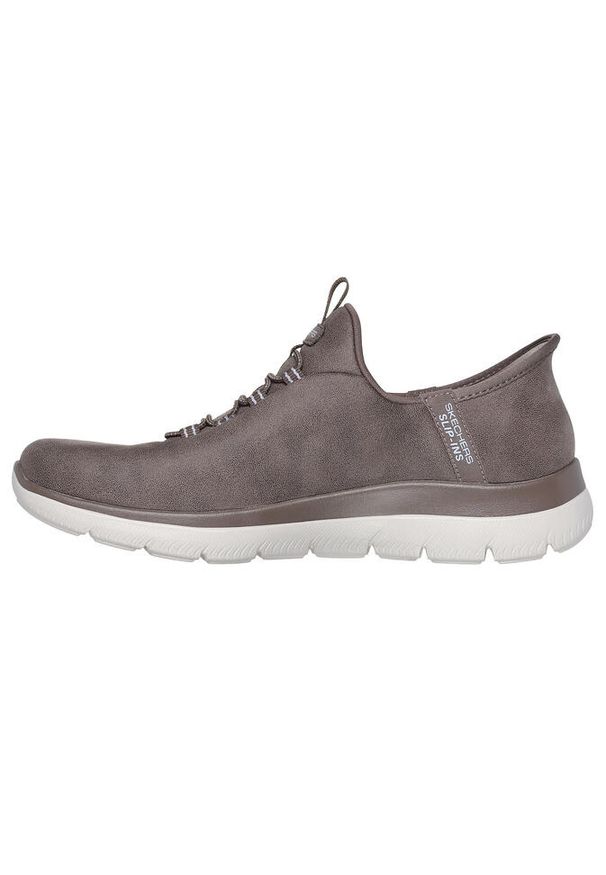 skechers - Buty do chodzenia damskie Skechers Brn Summit. Kolor: brązowy. Materiał: syntetyk, materiał. Szerokość cholewki: normalna. Sport: turystyka piesza