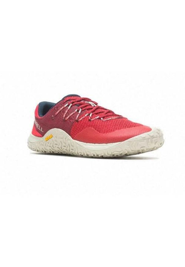 Buty do biegania męskie Merrell Trail Glove 7 Lavarot. Zapięcie: sznurówki. Kolor: czerwony. Materiał: materiał, syntetyk. Szerokość cholewki: normalna. Sport: bieganie