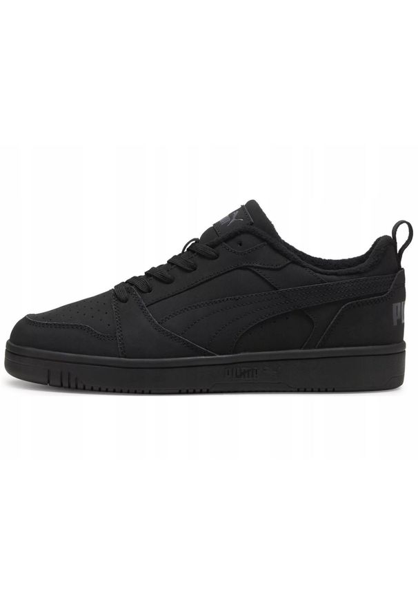 Buty męskie trampki sportowe Puma REBOUND V6 LOW NUBUCK. Kolor: czarny. Materiał: nubuk. Sport: koszykówka