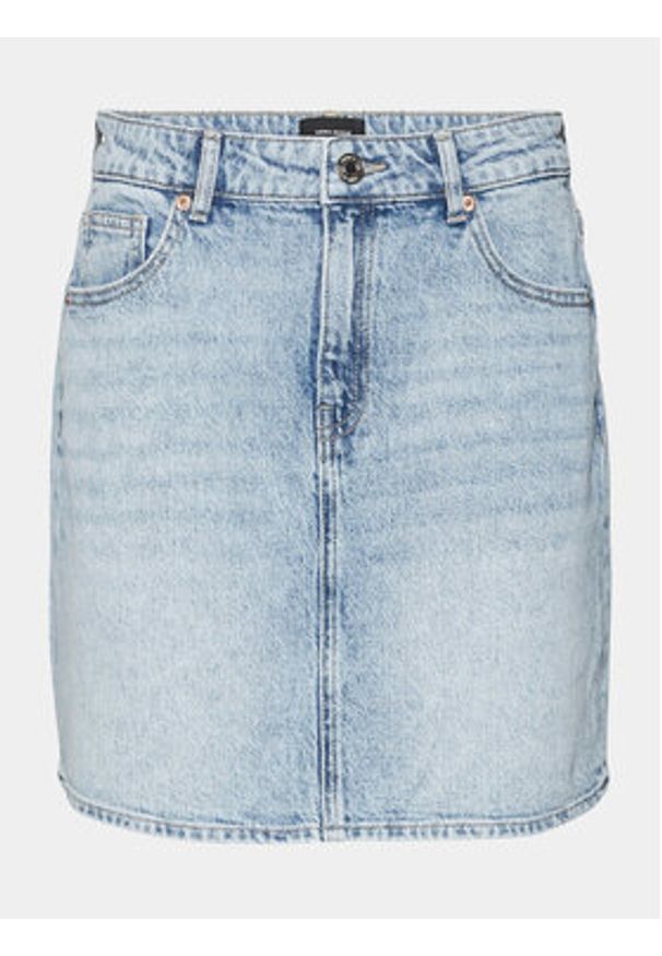 Vero Moda Spódnica jeansowa Tessa 10301536 Niebieski Regular Fit. Kolor: niebieski. Materiał: bawełna