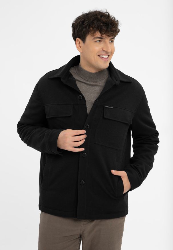 Volcano - Bawełniana kurtka casual J-HAGIS. Okazja: na co dzień. Materiał: bawełna. Styl: casual