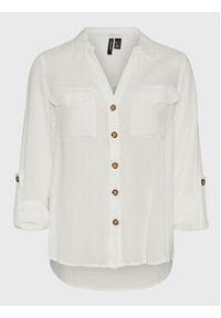 Vero Moda Koszula Bumpy 10275283 Biały Regular Fit. Kolor: biały. Materiał: wiskoza #4