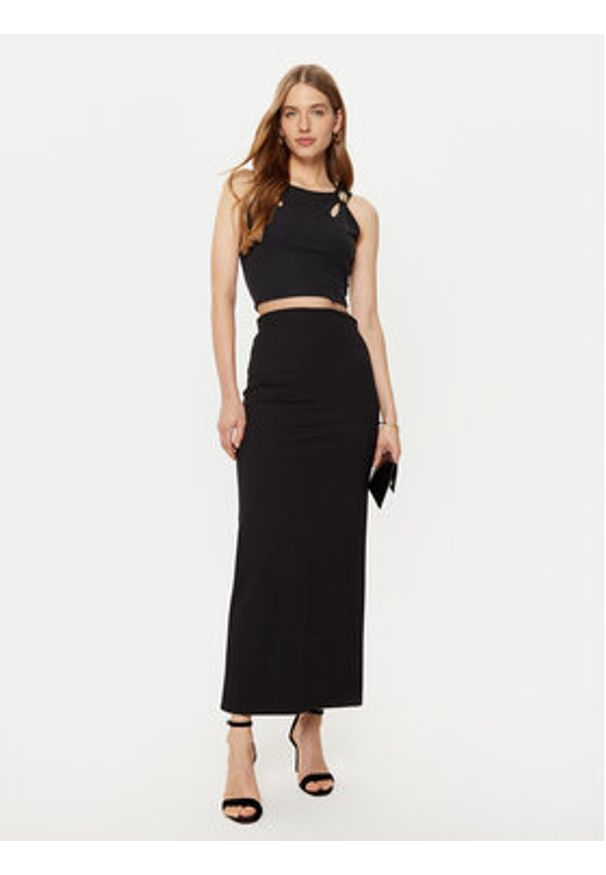 Guess Top W5RP13 KAQL2 Czarny Regular Fit. Kolor: czarny