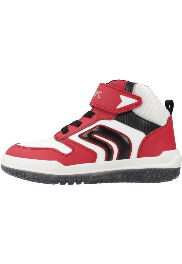 Geox - Kapcie GEOX J BUZZERLIGHT BOY Czerwony. Kolor: czerwony. Materiał: syntetyk, tkanina. Sport: turystyka piesza