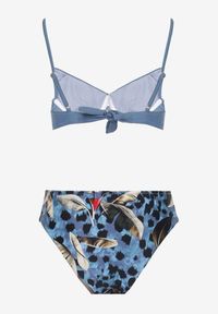 Renee - Niebieski Strój Kąpielowy Bikini z Usztywnionym Biustonoszem i Wzorzystymi Figami Pialette. Kolor: niebieski #5