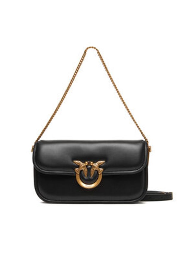Pinko - PINKO Torebka Love Box Baguette Al 25-26 PLTT 105083 A26L Czarny. Kolor: czarny. Materiał: skórzane