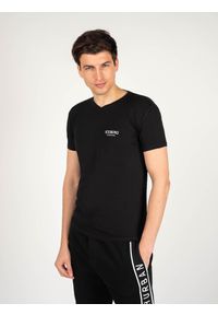 Iceberg T-shirt | ICE1UTS02 | Mężczyzna | Czarny. Typ kołnierza: dekolt w kształcie V. Kolor: czarny. Materiał: bawełna, elastan. Wzór: nadruk #3