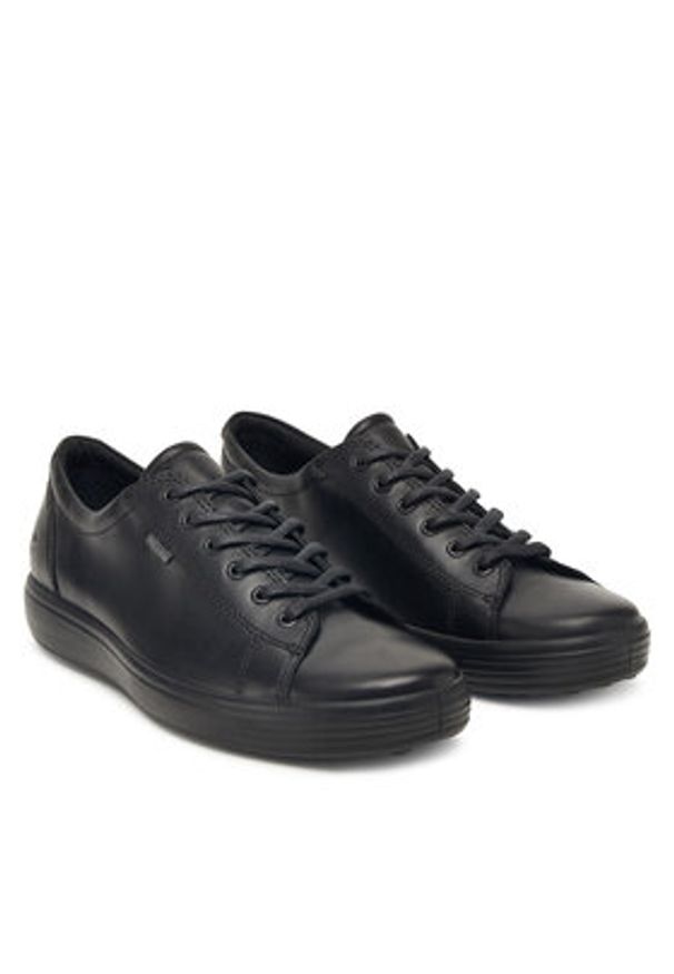 ecco - ECCO Sneakersy Soft 7 43036421001 Czarny. Kolor: czarny. Materiał: skóra