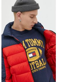 Tommy Jeans kurtka puchowa męska kolor czerwony zimowa. Kolor: czerwony. Materiał: puch. Sezon: zima #3