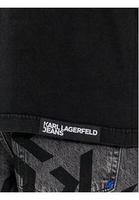 Karl Lagerfeld Jeans T-Shirt 240D1705 Czarny Regular Fit. Kolor: czarny. Materiał: bawełna #2