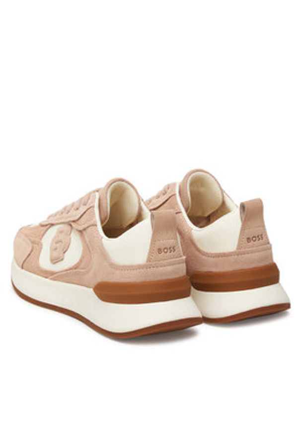 BOSS Sneakersy B Icon 50548288 Różowy. Kolor: różowy. Materiał: zamsz, skóra