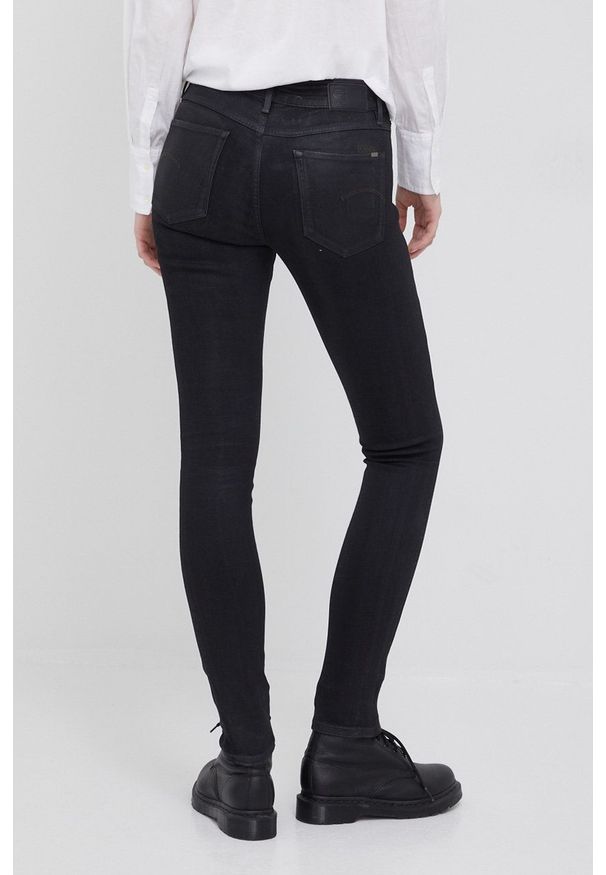 G-Star RAW - G-Star Raw jeansy 3301 damskie medium waist. Kolor: czarny