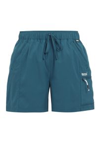 Regatta - Spodenki Damskie Travel Light Packaway Shorts. Kolor: zielony, wielokolorowy, niebieski