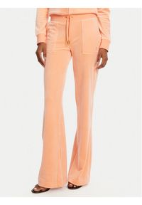 Juicy Couture Spodnie dresowe Layla JCSEBJ001 Pomarańczowy Flared Leg. Kolor: pomarańczowy. Materiał: syntetyk