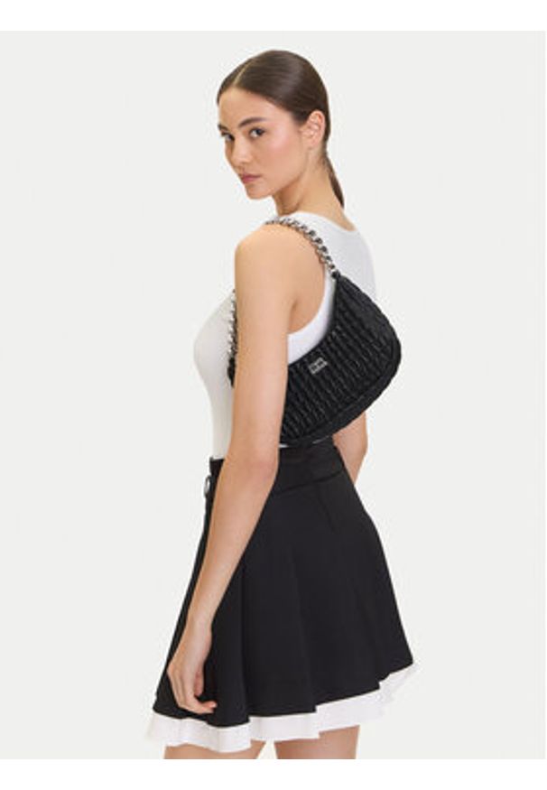 Tommy Jeans Torebka Tjw Iconic Shoulder Quilted AW0AW17302 Czarny. Kolor: czarny. Materiał: skórzane