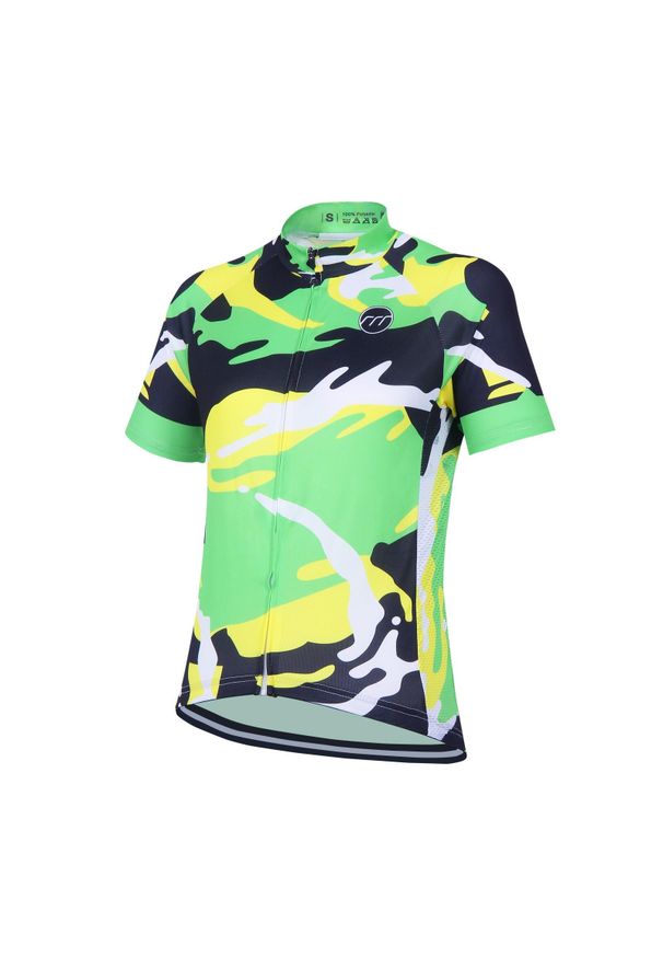 MADANI - Koszulka rowerowa męska madani. Kolor: zielony, wielokolorowy. Wzór: moro
