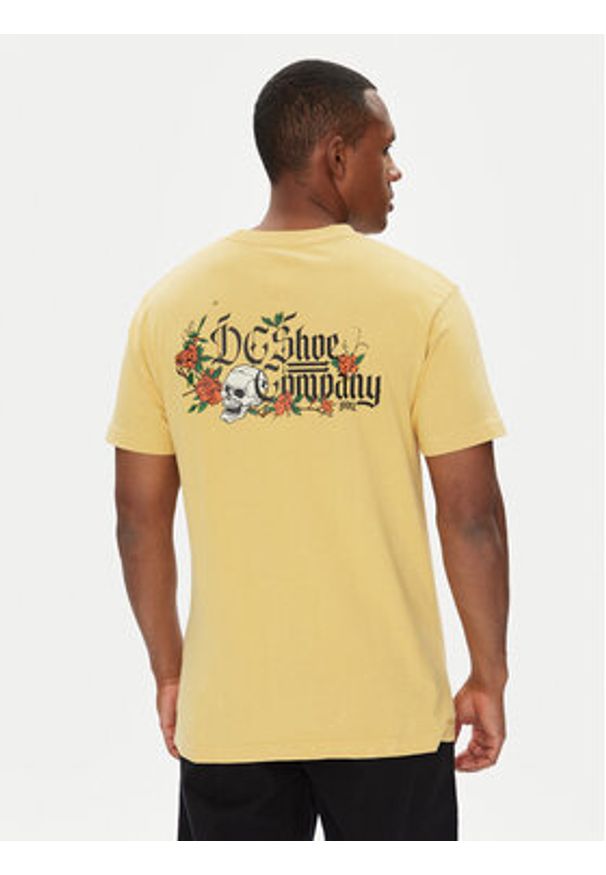 DC Shoes T-Shirt ADYZT05460 Żółty Regular Fit. Kolor: żółty. Materiał: bawełna