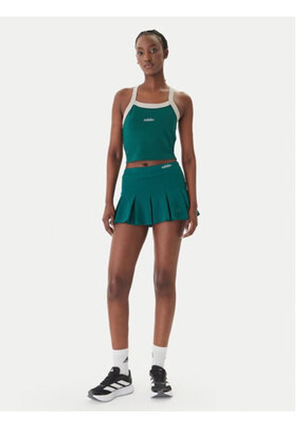 Adidas - adidas Top Seasonal Essentials Colorpop JZ0195 Zielony Slim Fit. Kolor: zielony. Materiał: bawełna