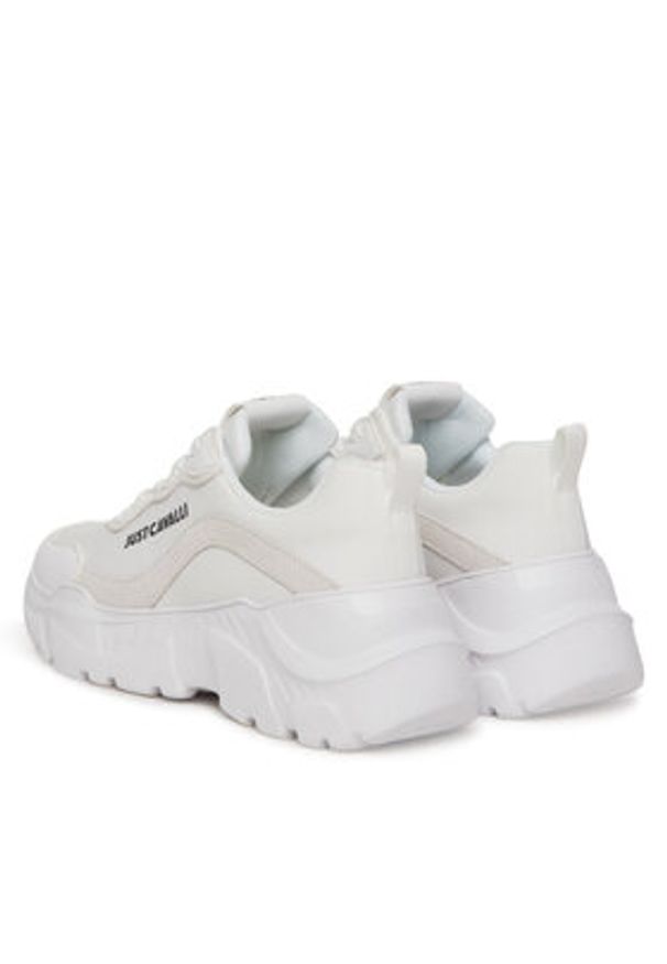 Just Cavalli Sneakersy 78RA3SL5 Biały. Kolor: biały. Materiał: materiał