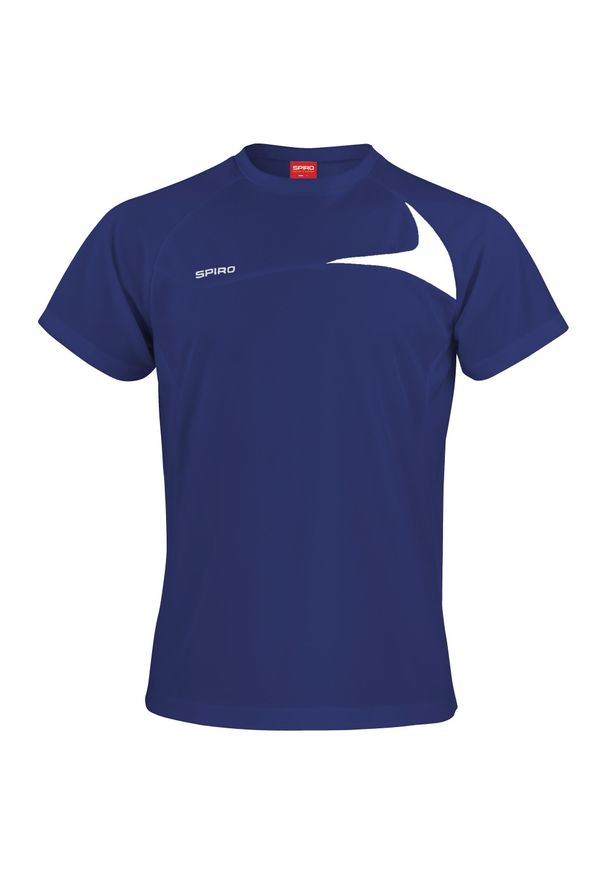 SPIRO - Męska Koszulka Sportowa T-shirt Treningowy. Kolor: niebieski, wielokolorowy, biały. Sport: turystyka piesza