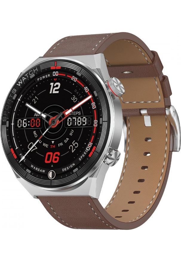 WATCHMARK - Smartwatch Watchmark Maverick Brązowy. Rodzaj zegarka: smartwatch. Kolor: brązowy