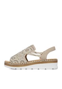Rieker Sandały CEO-V1246-62 Beżowy. Kolor: beżowy. Materiał: skóra #6