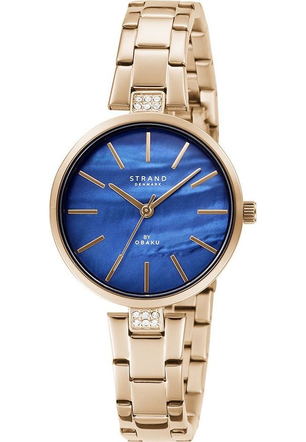 Zegarek Strand Zegarek damski Strand S706LXVLSV różowe złoto. Kolor: złoty, wielokolorowy, różowy